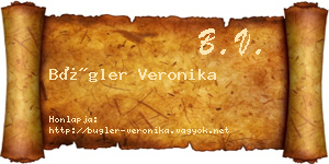 Bügler Veronika névjegykártya